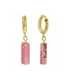 Ohrringe, Edelstahl, vergoldet (585 Gold), Opal in Pink (1061562)
