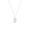 Gerecycled zilveren ketting&hanger dogtag zirkonia (1062470)