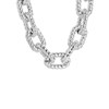 Zilverkleurige bijoux ketting grove schakel (1064274)