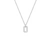 Zilveren ketting met hanger rechthoek (1065309)