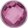 Stalen drukknoop kristal roze (1020256)