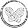 Stalen drukknoop vlinder met kristal (1020262)