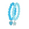 Byoux armbanden blauw, hart/bloem (1024702)