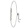 Armband, Edelstahl, mit hellgrünen Perlen (1060742)