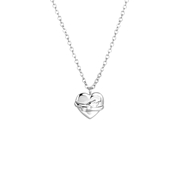 Zilveren ketting met hanger hart hug (1062906)