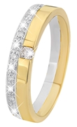 Bicolor gouden ring met diamant (1013659)