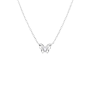 Zilveren ketting met hanger vlinder zirkonia (1065391)