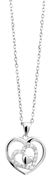 Zilveren ketting met hanger hart zirkonia (1018880)