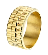 Gold plated ring rolexschakel vast (1019866)