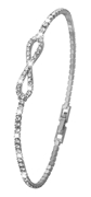 Eve rhodiumplated armband infinity met kristal (1022460)