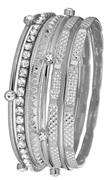 Byoux armband zilver 4 rijen (1022788)