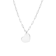 Zilveren ketting met hanger hart (1060051)