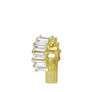 Zilveren helix earcuff gold baguette zirkonia (1061282)